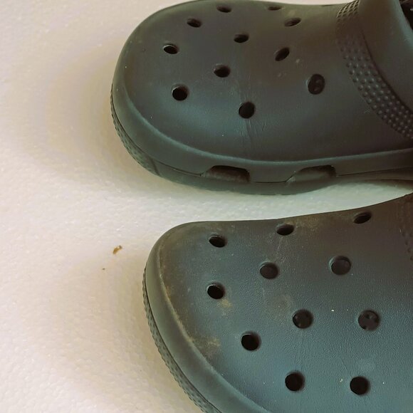 Crocs Kids Charcoal Classic Clogs 13 Unisex Slip On Sandals - Picture 6 of 8